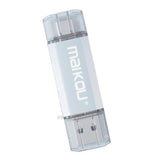 Maxbell Portable 3in1 256GB USB3.0 Flash Drive Type-C&Micro USB Memory Stick Silver
