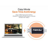 Maxbell Portable 128G USB Flash Drive Type-C Micro USB Memory Stick Premium