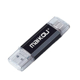 Maxbell Portable 128G USB Flash Drive Type-C Micro USB Memory Stick Premium