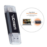 Maxbell Portable 128G USB Flash Drive Type-C Micro USB Memory Stick Premium