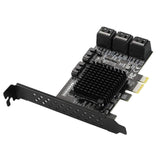 Maxbell PCIe 8 Ports SATA III 6Gbps Adapter Converter Board Expansion Card for HDD