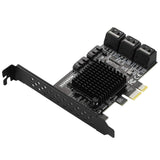 Maxbell PCIe 8 Ports SATA III 6Gbps Adapter Converter Board Expansion Card for HDD