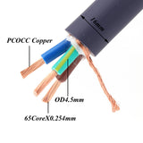 Maxbell HiFi Audio Power Cable Pure Copper Power Cord Sleeves Power Line US  1M