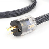 Maxbell HiFi Audio Power Cable Pure Copper Power Cord Sleeves Power Line US  1M