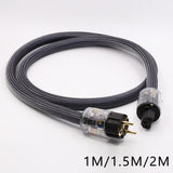 Maxbell HiFi Audio Power Cable Pure Copper Power Cord Sleeves Power Line US  1M