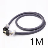 Maxbell HiFi Audio Power Cable Pure Copper Power Cord Sleeves Power Line US  1M