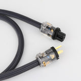 Maxbell HiFi Audio Power Cable Pure Copper Power Cord Sleeves Power Line US  2M