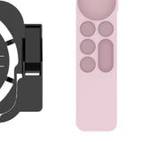 Maxbell Plastic Remote Control Cover Mount Holder for Apple TV6  Black Pink