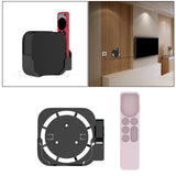 Maxbell Plastic Remote Control Cover Mount Holder for Apple TV6  Black Pink