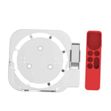 Maxbell Plastic Remote Control Cover Mount Holder for Apple TV6  White Red