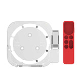 Maxbell Plastic Remote Control Cover Mount Holder for Apple TV6  White Red