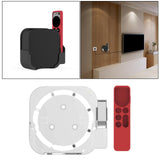 Maxbell Plastic Remote Control Cover Mount Holder for Apple TV6  White Red