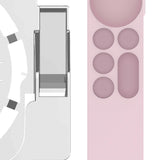 Maxbell Plastic Remote Control Cover Mount Holder for Apple TV6  White Pink