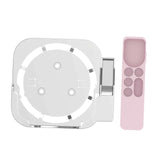 Maxbell Plastic Remote Control Cover Mount Holder for Apple TV6  White Pink