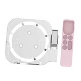 Maxbell Plastic Remote Control Cover Mount Holder for Apple TV6  White Pink