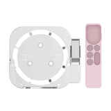 Maxbell Plastic Remote Control Cover Mount Holder for Apple TV6  White Pink