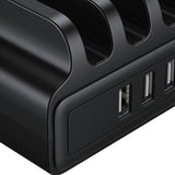 Maxbell 4-Port USB Charging Station Docking Stand Charger for Phones Tablets Black