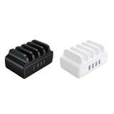 Maxbell 4-Port USB Charging Station Docking Stand Charger for Phones Tablets Black