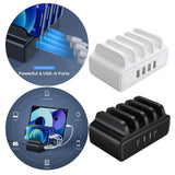Maxbell 4-Port USB Charging Station Docking Stand Charger for Phones Tablets Black