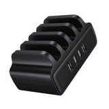 Maxbell 4-Port USB Charging Station Docking Stand Charger for Phones Tablets Black