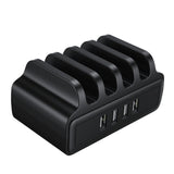 Maxbell 4-Port USB Charging Station Docking Stand Charger for Phones Tablets Black