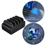 Maxbell 4-Port USB Charging Station Docking Stand Charger for Phones Tablets Black