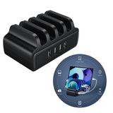 Maxbell 4-Port USB Charging Station Docking Stand Charger for Phones Tablets Black