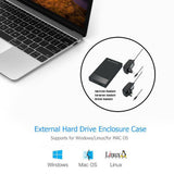 Maxbell 3.2/2.5 Inch Hard Drive Enclosure Adapter Case with Power Adapter for HDD US