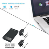 Maxbell 3.2/2.5 Inch Hard Drive Enclosure Adapter Case with Power Adapter for HDD US