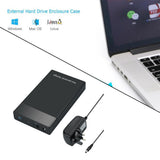 Maxbell 3.2/2.5 Inch Hard Drive Enclosure Adapter Case with Power Adapter for HDD UK