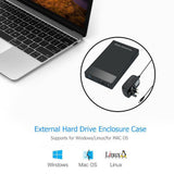 Maxbell 3.2/2.5 Inch Hard Drive Enclosure Adapter Case with Power Adapter for HDD UK