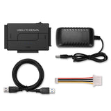 Maxbell 3-In-1 SATA/IDE to USB 3.0 Adapter Kit Fits for 2.5"/3.5" Inch IDE and SATA