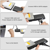 Maxbell 3-In-1 SATA/IDE to USB 3.0 Adapter Kit Fits for 2.5"/3.5" Inch IDE and SATA