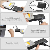 Maxbell 3-In-1 SATA/IDE to USB 3.0 Adapter Kit Fits for 2.5"/3.5" Inch IDE and SATA