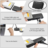 Maxbell 3-In-1 SATA/IDE to USB 3.0 Adapter Kit Fits for 2.5"/3.5" Inch IDE and SATA