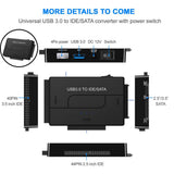 Maxbell 3-In-1 SATA/IDE to USB 3.0 Adapter Kit Fits for 2.5"/3.5" Inch IDE and SATA