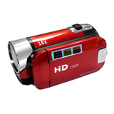Maxbell 1080PHD Camcorder Digital Video Camera 2.7" TFT LCD 16X Zoom US Red
