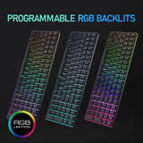 Maxbell 2.4Ghz 100-Key Gaming Keyboard Wireless/Wired RGB for Laptop Black Blue