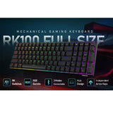 Maxbell 2.4Ghz 100-Key Gaming Keyboard Wireless/Wired RGB for Laptop Black Blue