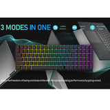 Maxbell 2.4Ghz 100-Key Gaming Keyboard Wireless/Wired RGB for Laptop Black Blue
