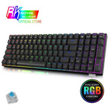 Maxbell 2.4Ghz 100-Key Gaming Keyboard Wireless/Wired RGB for Laptop Black Blue