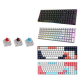 Maxbell 2.4Ghz 100-Key Gaming Keyboard Wireless/Wired RGB for Laptop Black Blue