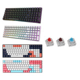 Maxbell 2.4Ghz 100-Key Gaming Keyboard Wireless/Wired RGB for Laptop Black Blue