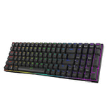 Maxbell 2.4Ghz 100-Key Gaming Keyboard Wireless/Wired RGB for Laptop Black Blue