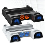 Maxbell Vertical Stand+Cooling Fan+Charging Station +Game Storage for PS5 White