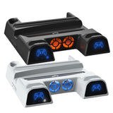 Maxbell Vertical Stand+Cooling Fan+Charging Station +Game Storage for PS5 White