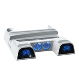 Maxbell Vertical Stand+Cooling Fan+Charging Station +Game Storage for PS5 White