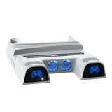 Maxbell Vertical Stand+Cooling Fan+Charging Station +Game Storage for PS5 White