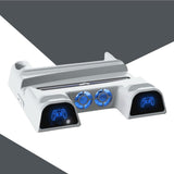 Maxbell Vertical Stand+Cooling Fan+Charging Station +Game Storage for PS5 White