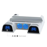Maxbell Vertical Stand+Cooling Fan+Charging Station +Game Storage for PS5 White